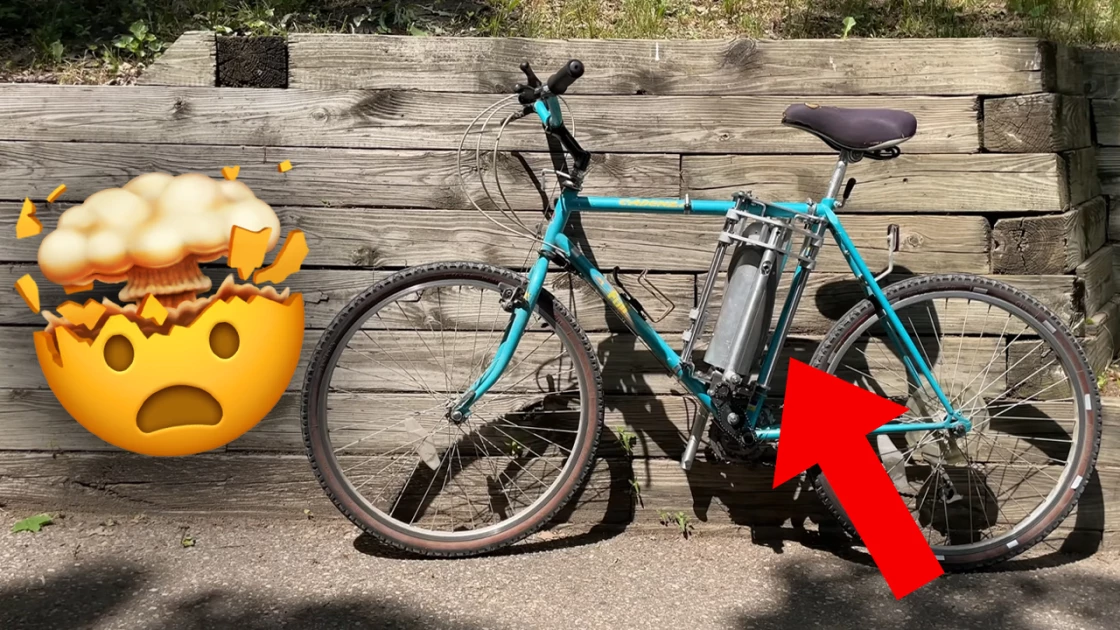 The YouTuber reinvented the bike and made it run more efficiently