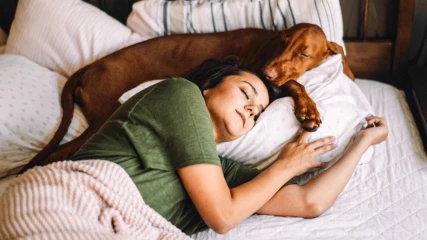 Έρευνα: Οι γυναίκες κοιμούνται καλύτερα με έναν σκύλο στο πλάι τους παρά με άνθρωπο