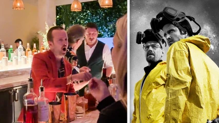 Breaking Bad: Οι ηθοποιοί των “Heisenberg“ και “Jesse“ έκαναν τους μπάρμεν σε πάρτι (BINTEO)