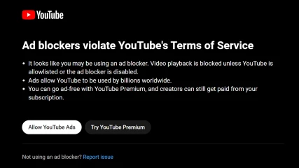 Το YouTube θα κάνει πιο δύσκολη τη ζωή όσων βάζουν ακόμη ad-block