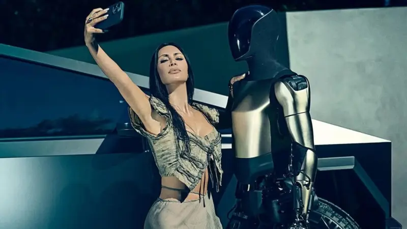 Η φωτογράφιση της Kim Kardashian με το Tesla Optimus έγινε viral