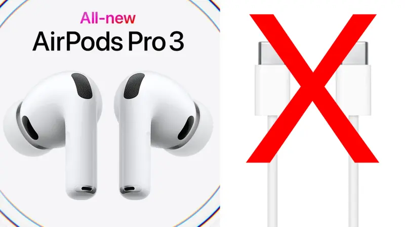 Τα AirPods Pro 3 δεν περιλαμβάνουν καλώδιο φόρτισης στη συσκευασία τους!