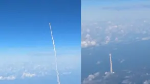 Artemis II: Επιβάτες αεροπλάνου κατέγραψαν την εκτόξευση του πυραύλου από ψηλά (ΒΙΝΤΕΟ & ΕΙΚΟΝΕΣ)