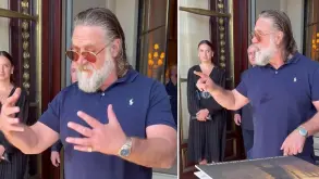 Έξαλλος ο Russell Crowe με fans έξω από ξενοδοχείο στο Παρίσι (ΒΙΝΤΕΟ)