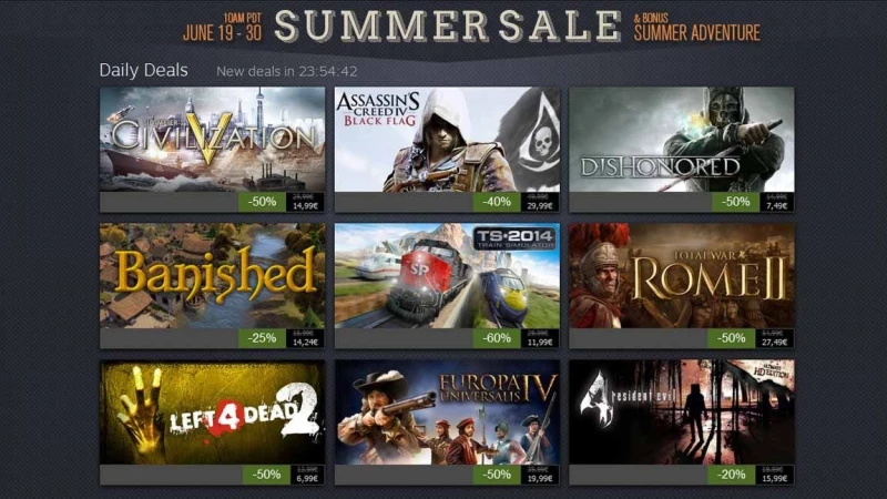 Νέες προσφορές στο Steam