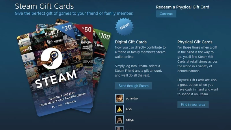 Στείλτε χρήματα στους φίλους σας μέσω του Steam