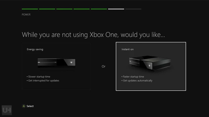 Energy-saving επιλογή κατά το setup του Xbox One