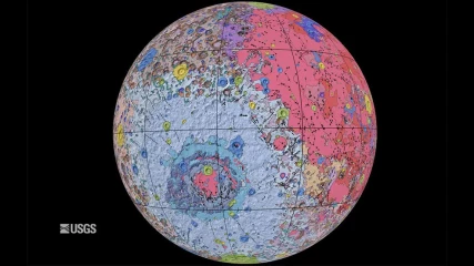 Αυτός είναι ο πρώτος γεωλογικός χάρτης ολόκληρης της Σελήνης