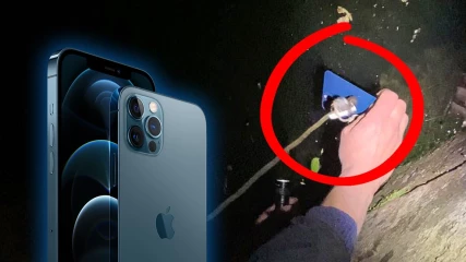 Έριξε το iPhone 12 του σε κανάλι και το ψάρεψε με το Magsafe (ΦΩΤΟ)