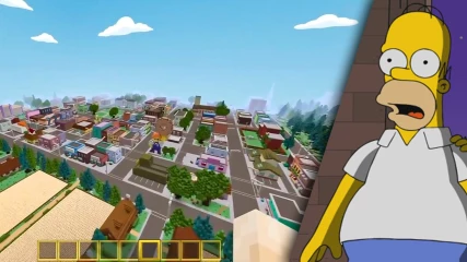 Minecraft παίκτης έκατσε 7 μήνες και έφτιαξε την πόλη απ’ το The Simpsons (ΒΙΝΤΕΟ)