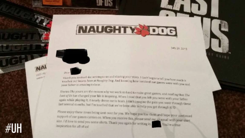 Ένα συγκινητικό γράμμα από την Naughty Dog