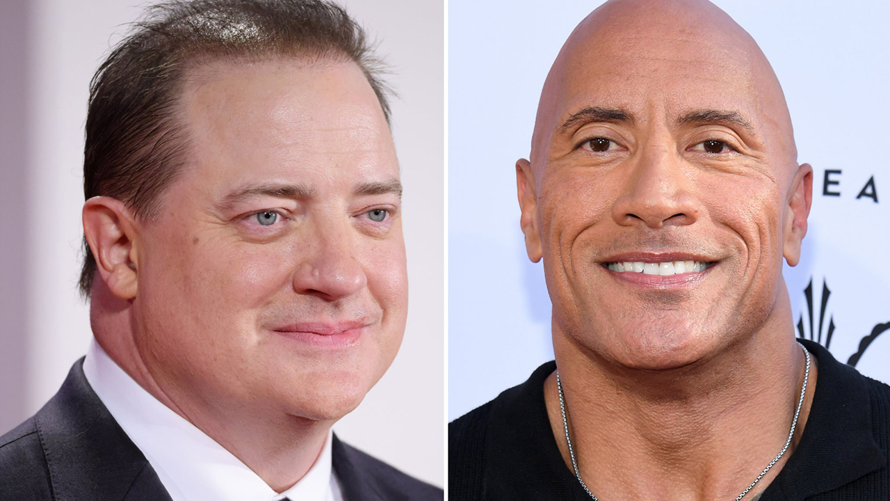 Ο "The Rock" πανηγυρίζει για την επιτυχία του φίλου του Brendan Fraser στην ταινία "The Whale"