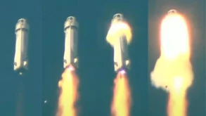 Βλάβη σε πύραυλο της Blue Origin ενεργοποίησε το σύστημα απόδρασης της κάψουλας (ΒΙΝΤΕΟ)